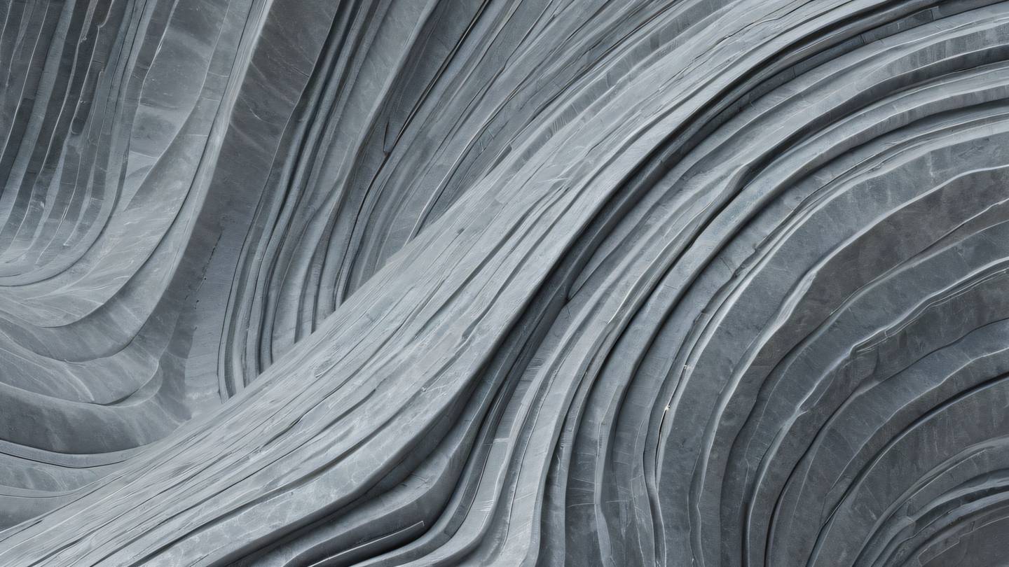 An abstract stone texture sculpture showing flowing lines and geometric patterns in zinc and white colors representing the harmony of interfaces working together photographed from a dramatic upward angle high-quality ultra-realistic cinematic 8K UHD high resolution sharp and detail An abstract stone texture sculpture showing flowing lines and geometric patterns in zinc and white colors representing the harmony of interfaces working together photographed from a dramatic upward angle high-quality ultra-realistic cinematic 8K UHD high resolution sharp and detail