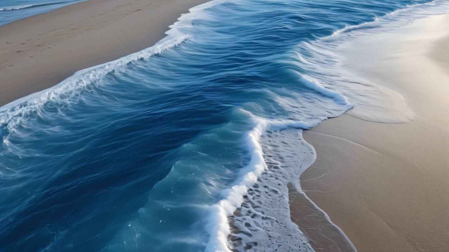 Abstract beach scene with crystalline formations in bright indigo and silver waves of geometric patterns merging with organic shapes representing harmony of system architecture high-quality ultra-realistic cinematic 8K sharp and detailed Abstract beach scene with crystalline formations in bright indigo and silver waves of geometric patterns merging with organic shapes representing harmony of system architecture high-quality ultra-realistic cinematic 8K sharp and detailed