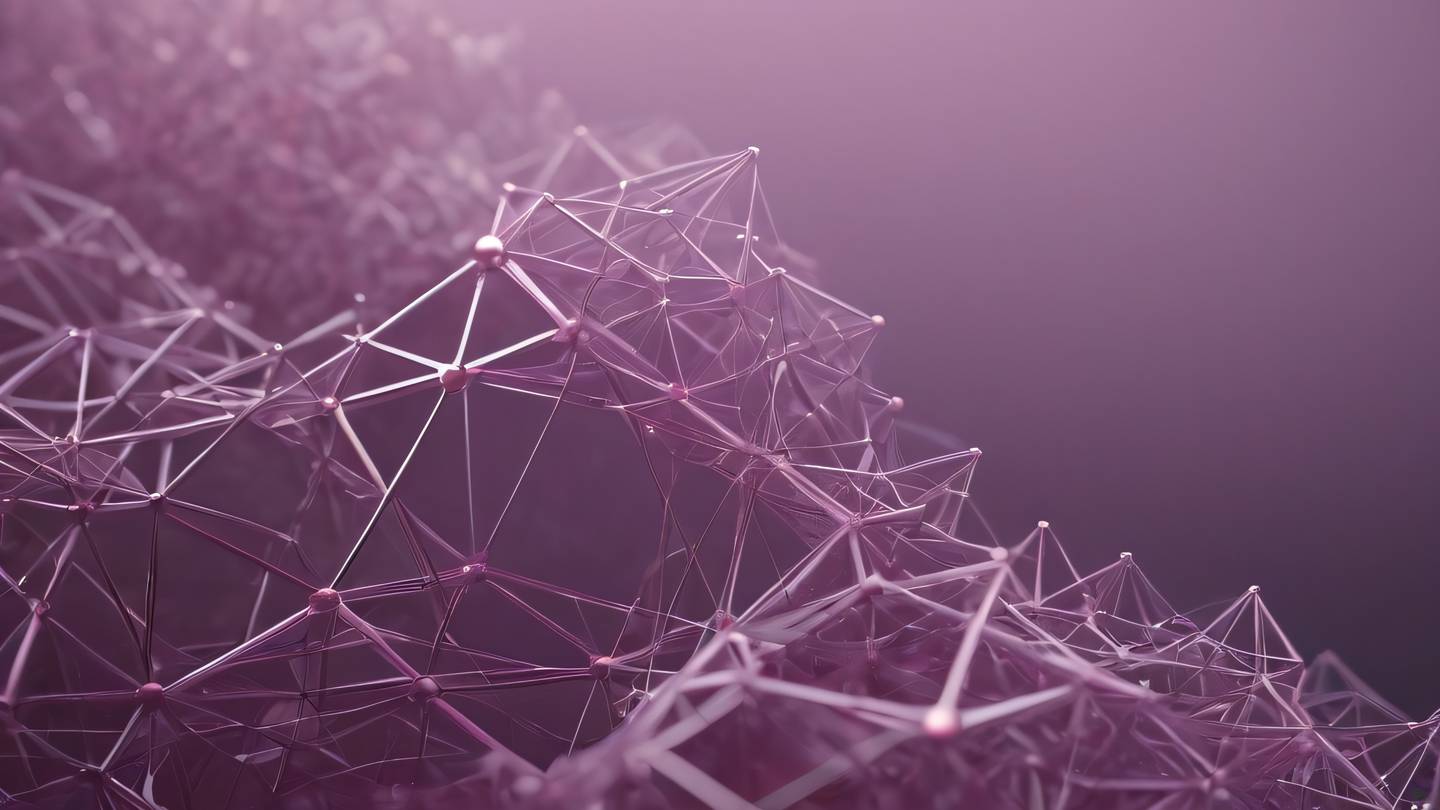 Geometric crystal structures forming a minimal network pattern in Plum and October mist colors high-quality ultra-realistic cinematic 8K UHD high resolution sharp and detail Geometric crystal structures forming a minimal network pattern in Plum and October mist colors high-quality ultra-realistic cinematic 8K UHD high resolution sharp and detail