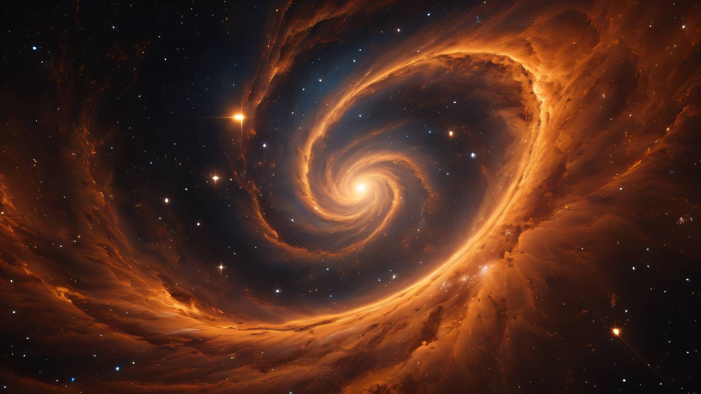 Abstract cosmic nebula with swirling patterns in orange and Black colors high-quality ultra-realistic cinematic 8K UHD high resolution sharp and detail Abstract cosmic nebula with swirling patterns in orange and Black colors high-quality ultra-realistic cinematic 8K UHD high resolution sharp and detail